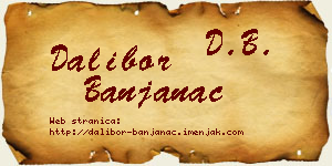 Dalibor Banjanac vizit kartica